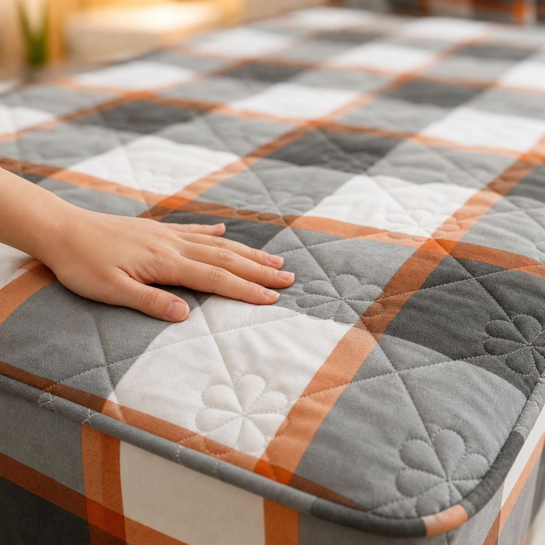 100% Cotton Fitted Quilt Sheet