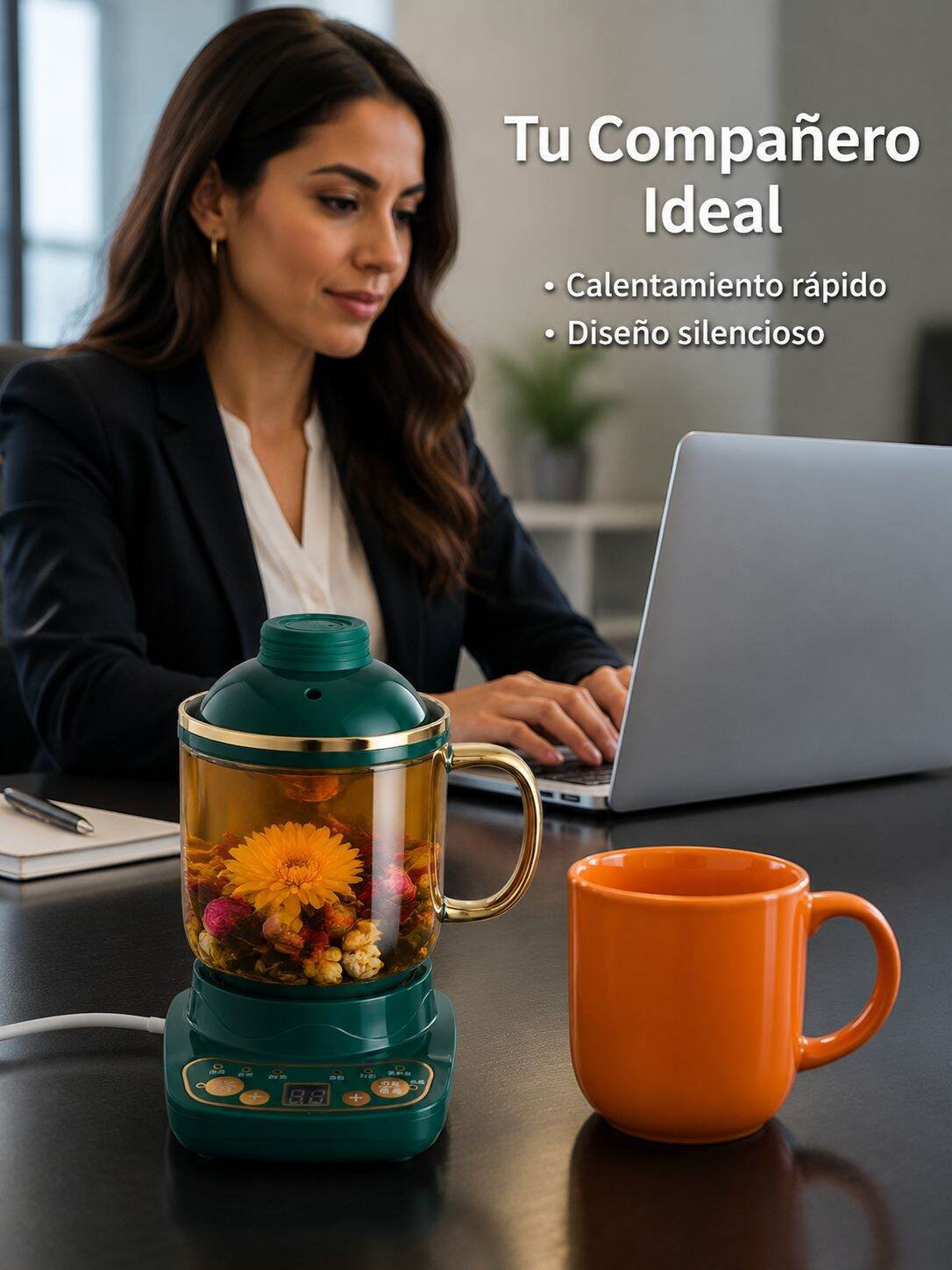 Taza eléctrica portátil para cocción saludable