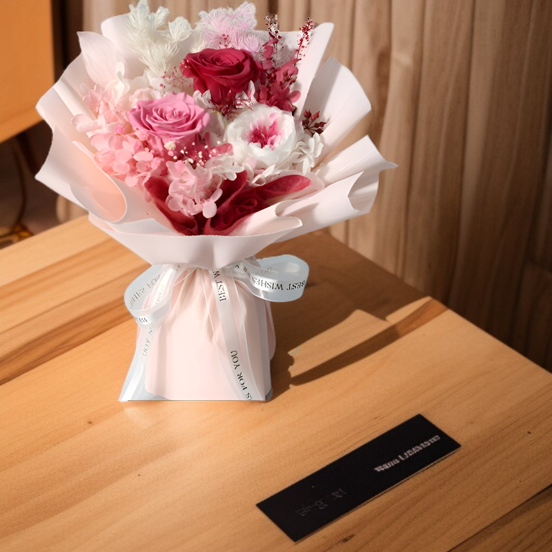 プリザーブドフラワーブーケ ギフトボックス 七夕・恋人・誕生日用 ローズ 完成品 卸売