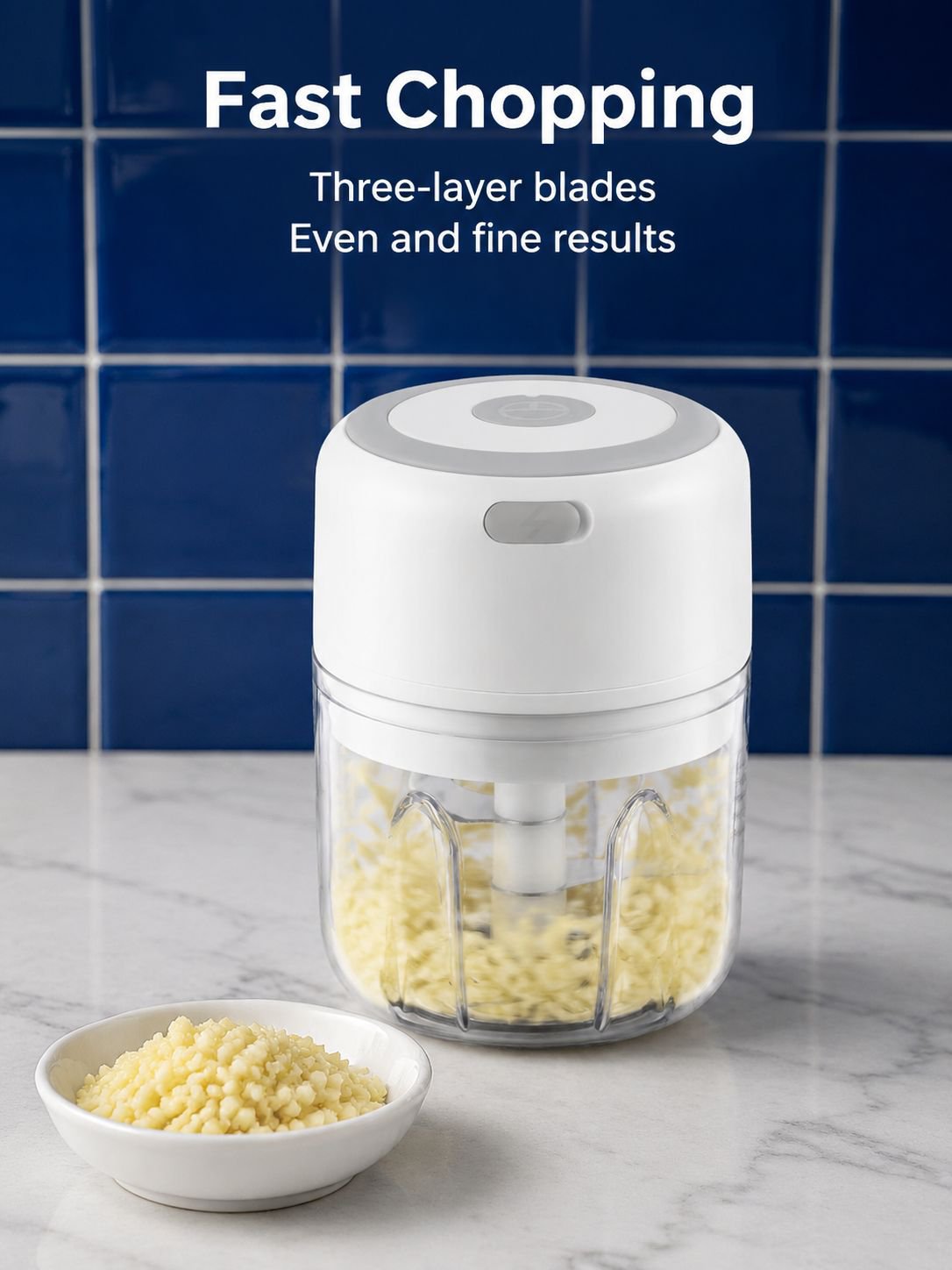 Mini Wireless Electric Garlic Chopper, Household Multi-Functional Food Processor