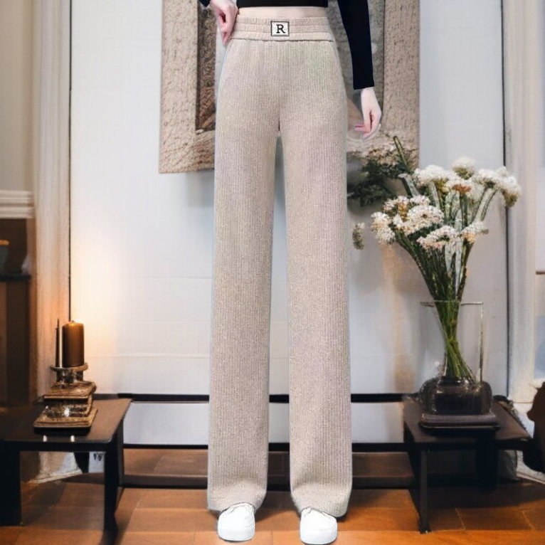 코듀로이 슬랙스 팬츠 여 슬림핏 하이웨스트 와이드 팬츠 슬림핏 와이드 팬츠