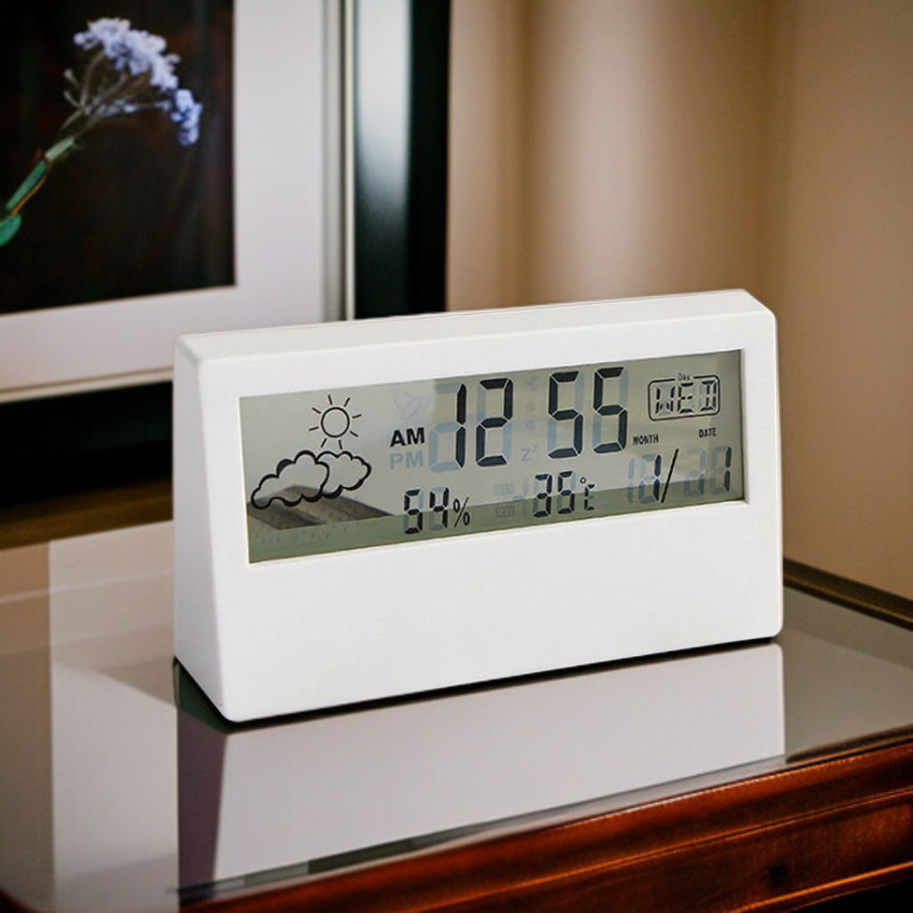Temperature and humidity timer luminous small alarm clock