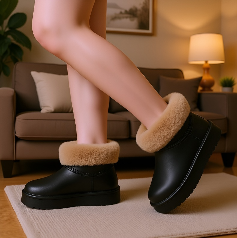 雪の日に最適な防雪フリース裏地ブーツ