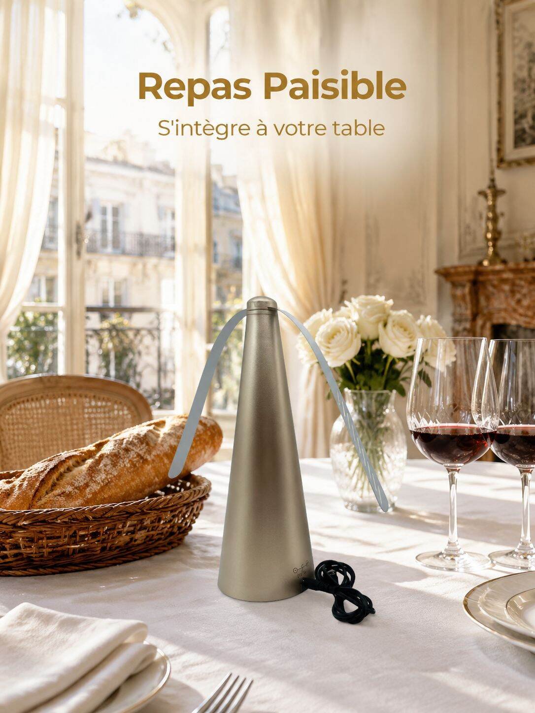 Piège à mouches de bureau électrique, ventilateur répulsif à moustiques, alimentation électrique
