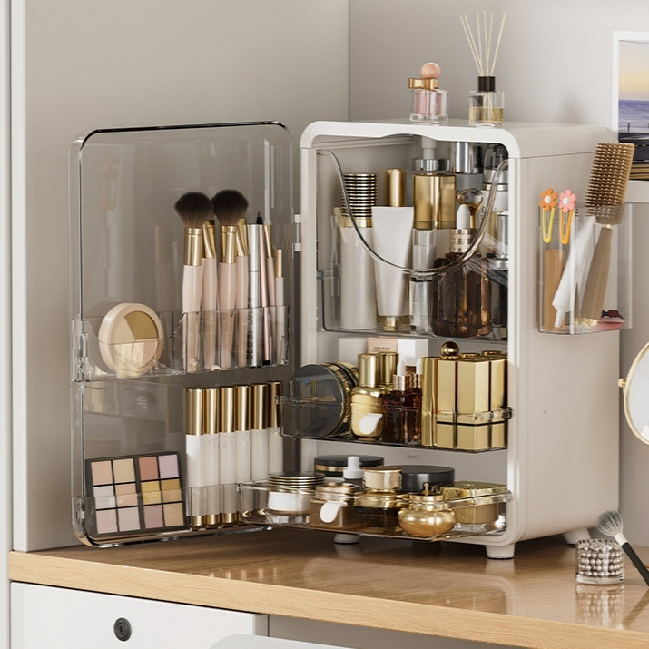 化妆品收纳盒塑料桌面大容量抽屉式收纳柜收纳箱