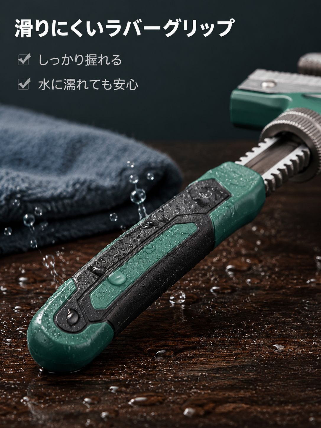 YH密着型大口パイプレンチ
