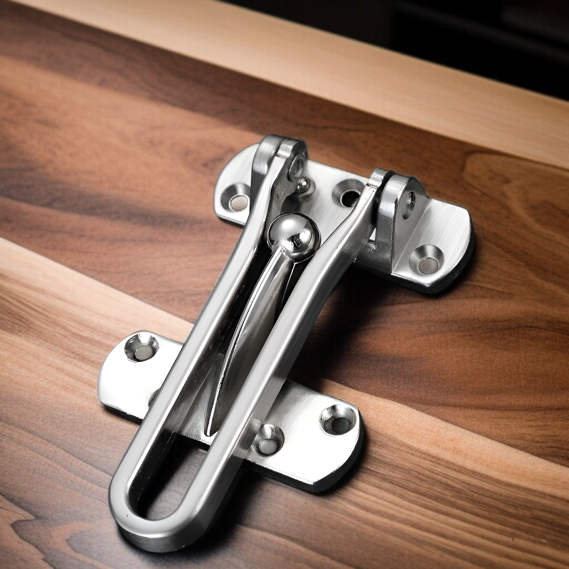 亜鉛合金製室内防犯ロック ホテル・民宿向け安全ドアロック 寝室木ドア用防盗差し込み錠