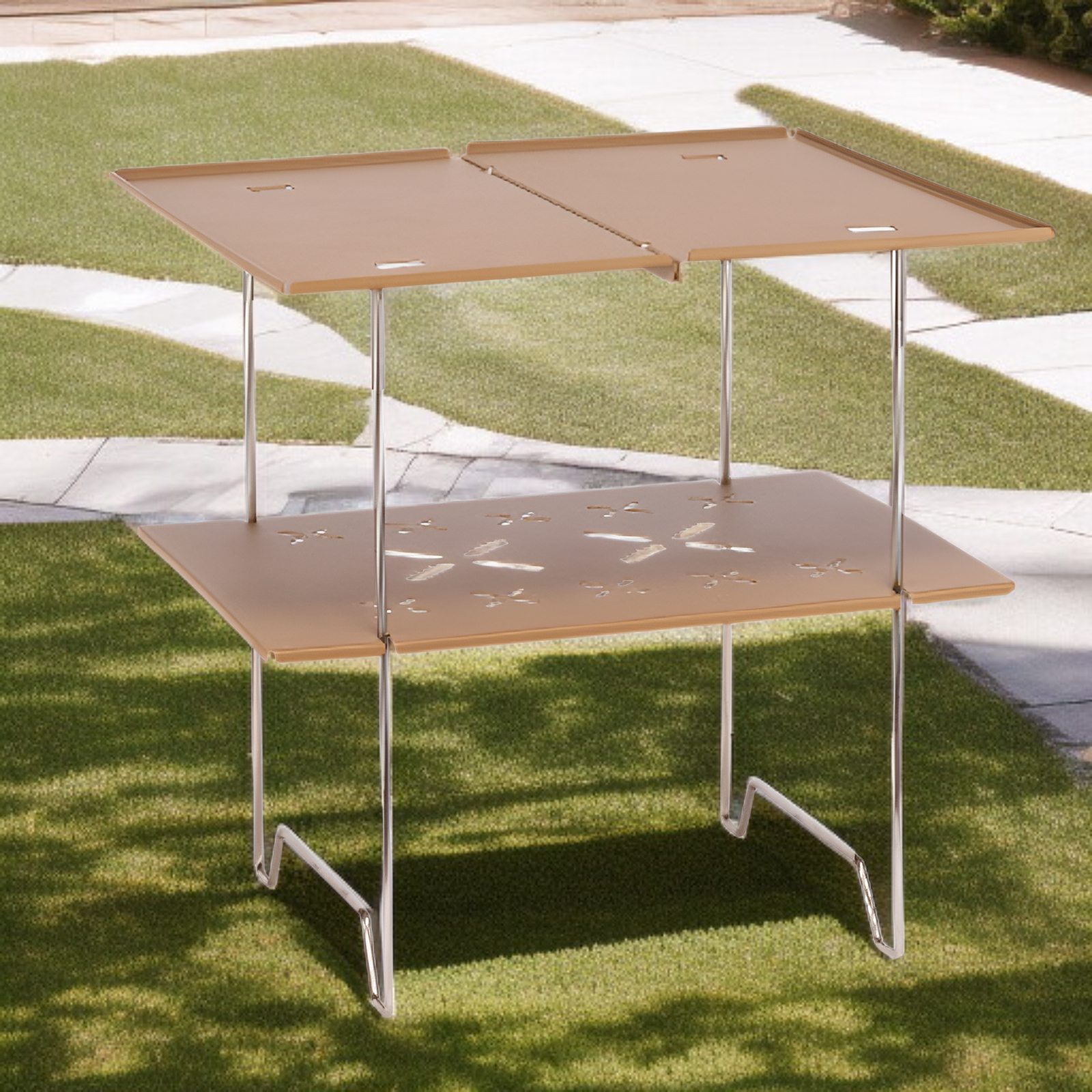 야외 접이식 테이블, 초경량 2단 캠핑 테이블