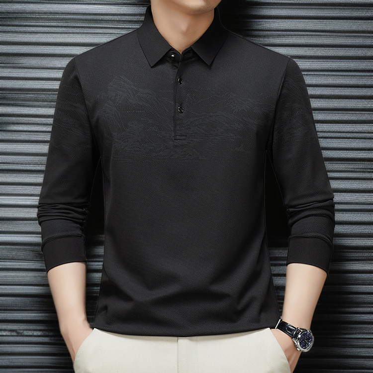 남성 긴팔 티셔츠 디테일 사진