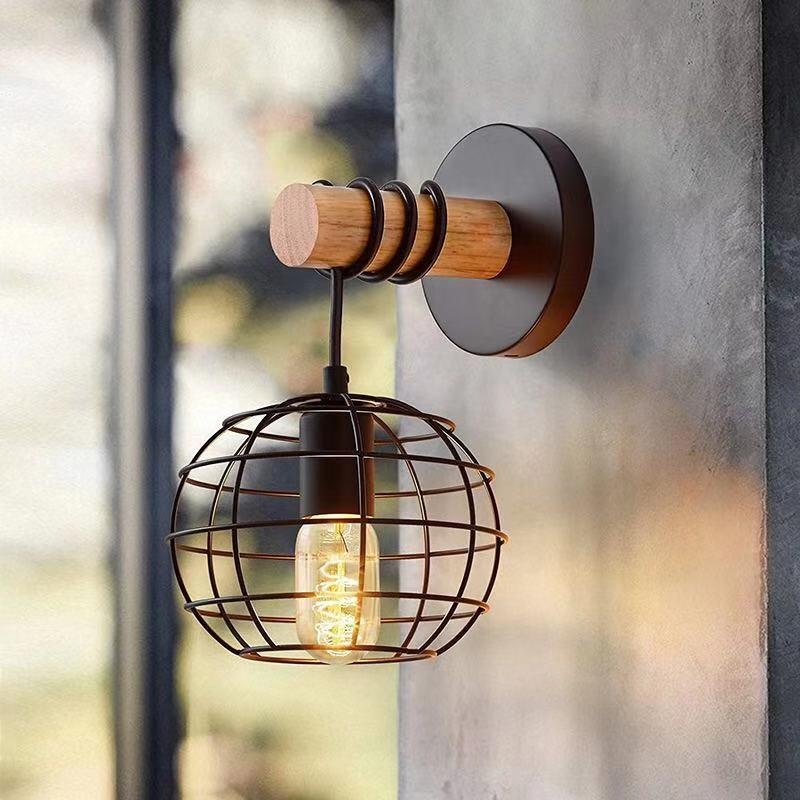 Modern American Iron Wall Light with E27 Base for Bedroom/Corridor/Entrance