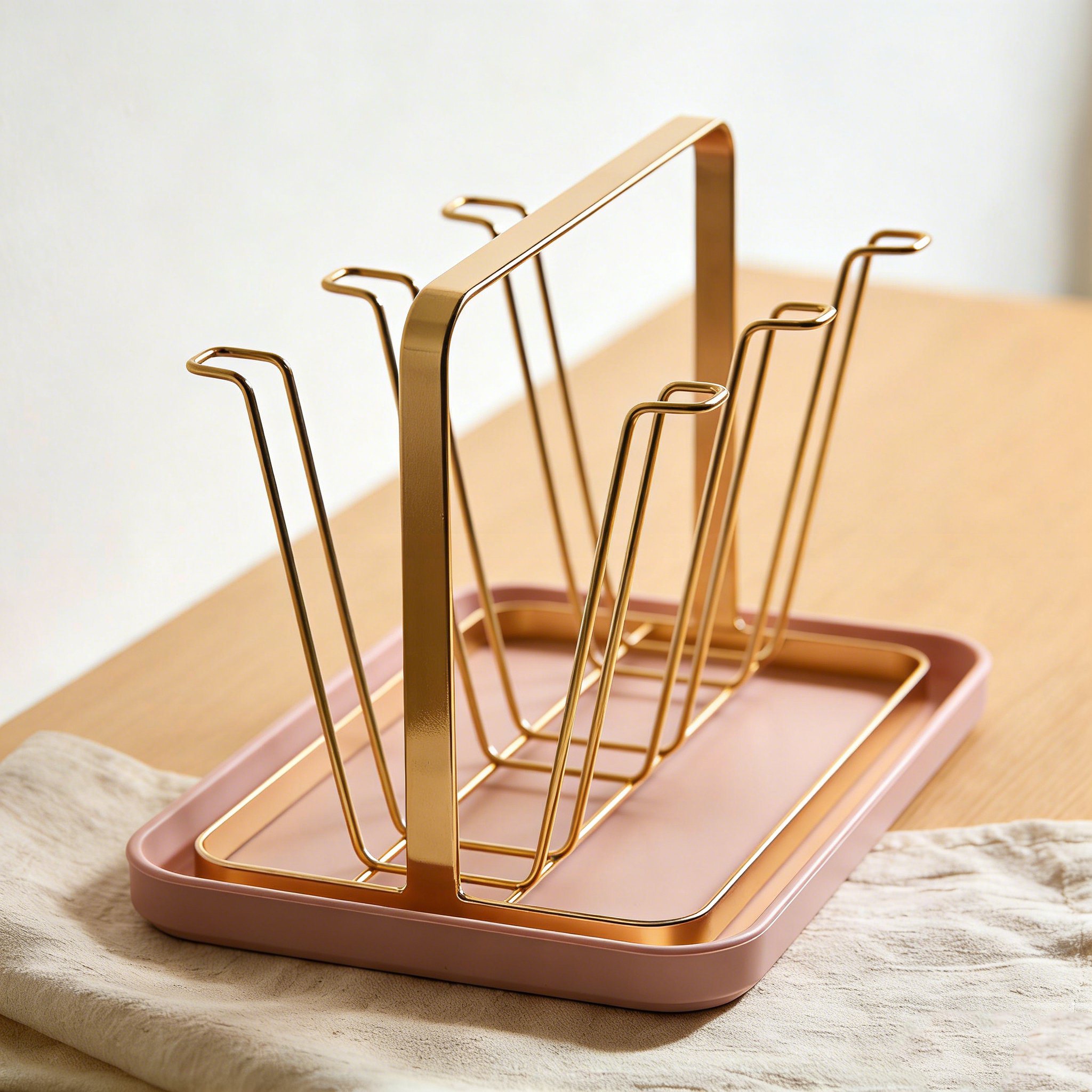 コップを収納したキッチン用ホルダーラック