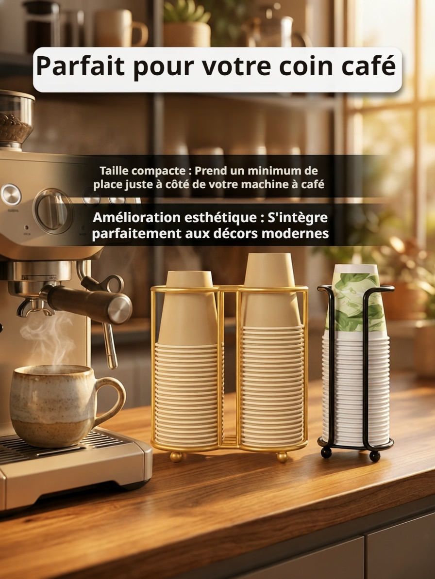 Support de gobelets multifonctionnel pour cafétéria