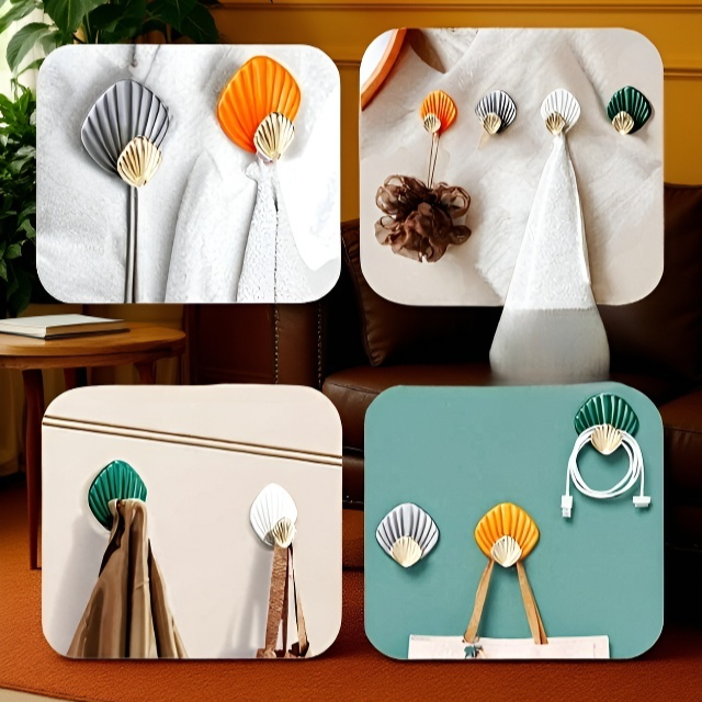 Světle luxusní bezešvý háček ve tvaru skořápky