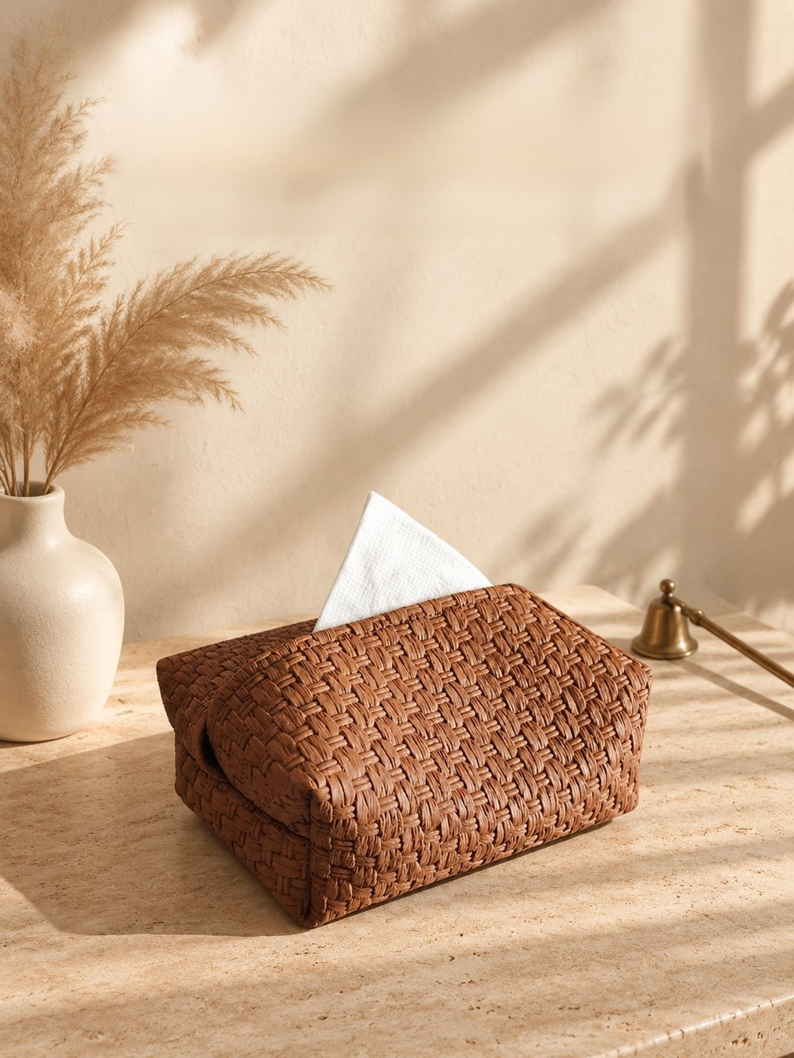 Vintage-Style High-End 2025 Tissue Box for Home Use, Woven Living Room Tissue Box, Light Luxury Napk