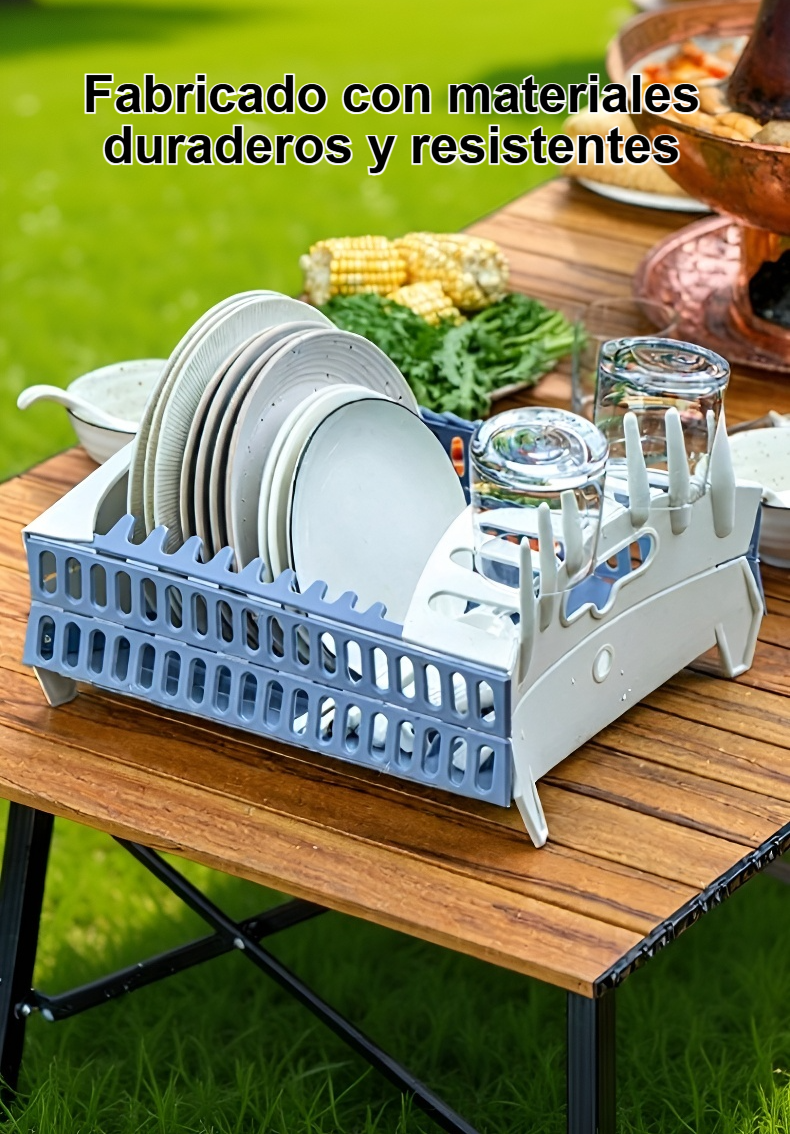 Estante de almacenamiento plegable para cubiertos en cocina moderna