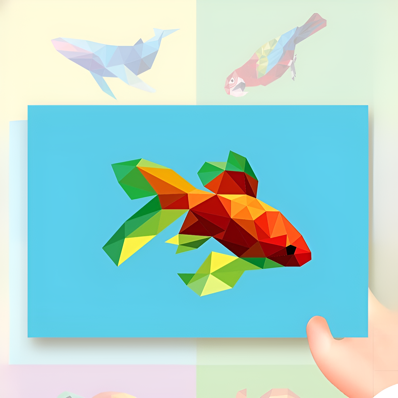 Libro de collage geométrico 3D