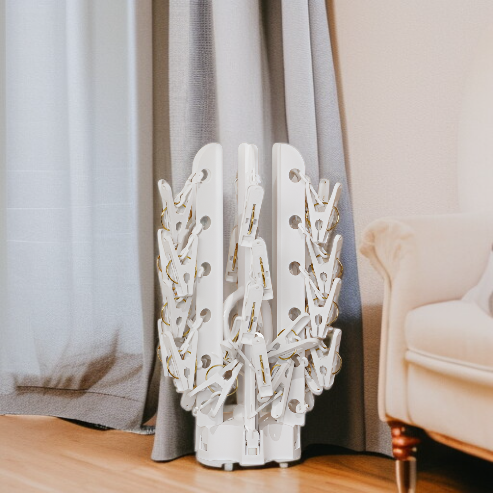 공간 절약을 위한 우산 옷걸이