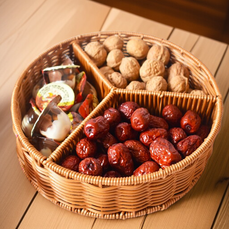 모조 라탄 짠 바구니