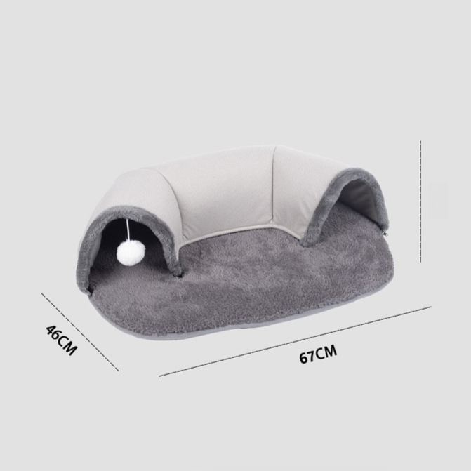 Lit tunnel villa détachable pour chat