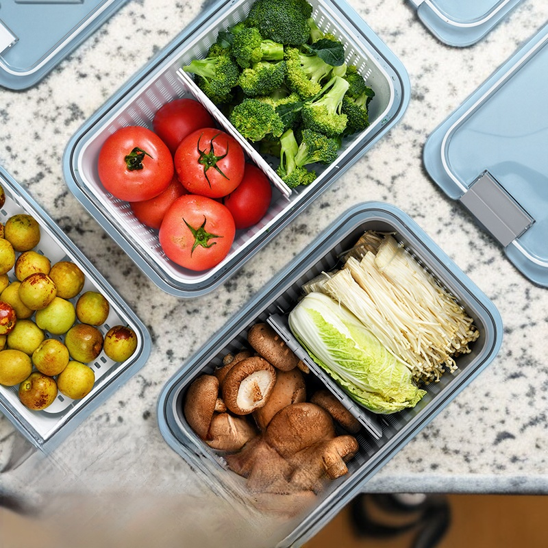 냉장고 배수 바스켓 가정용 수납박스 야채실 분할 바스켓