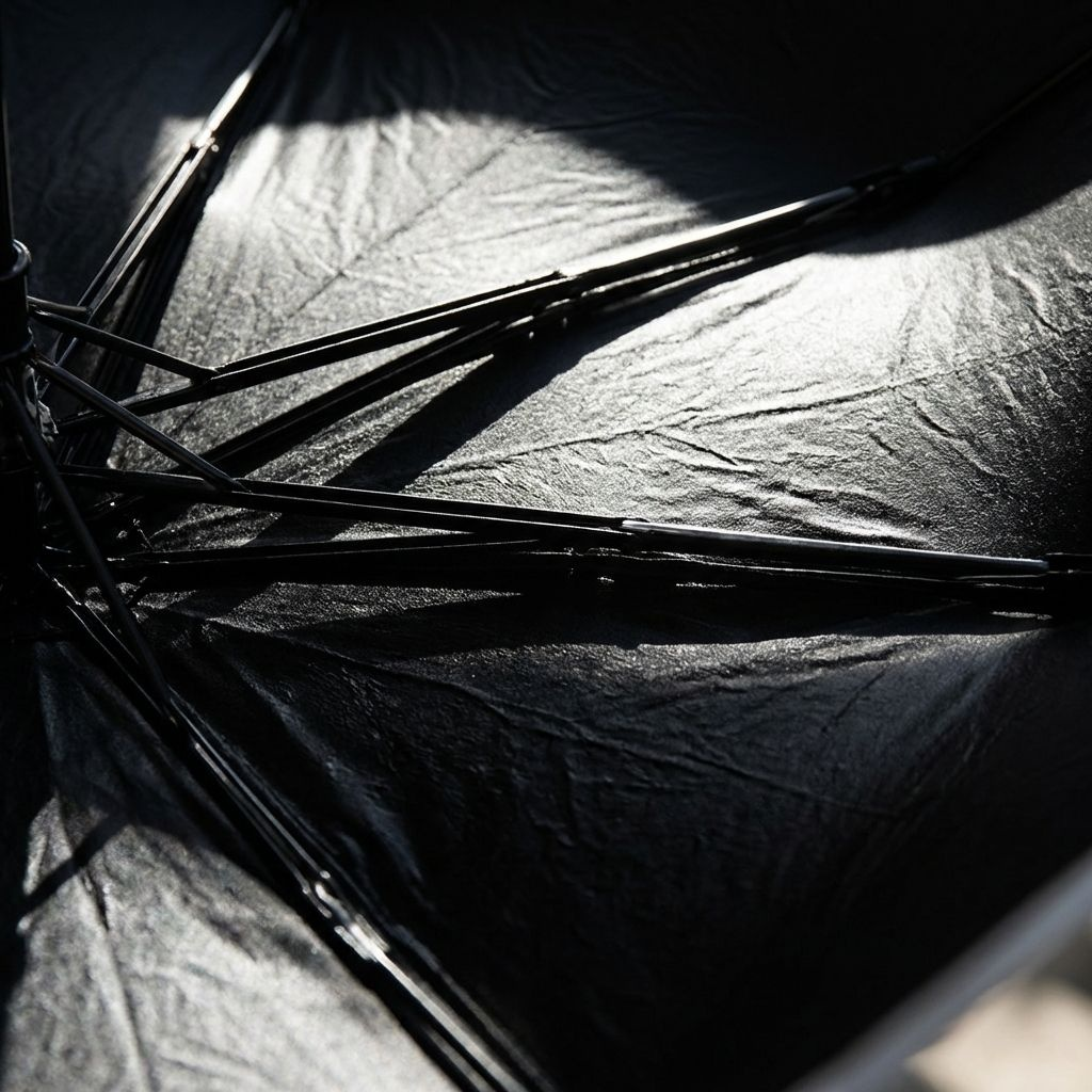 晴れの日も雨の日も使える、反射材付き傘