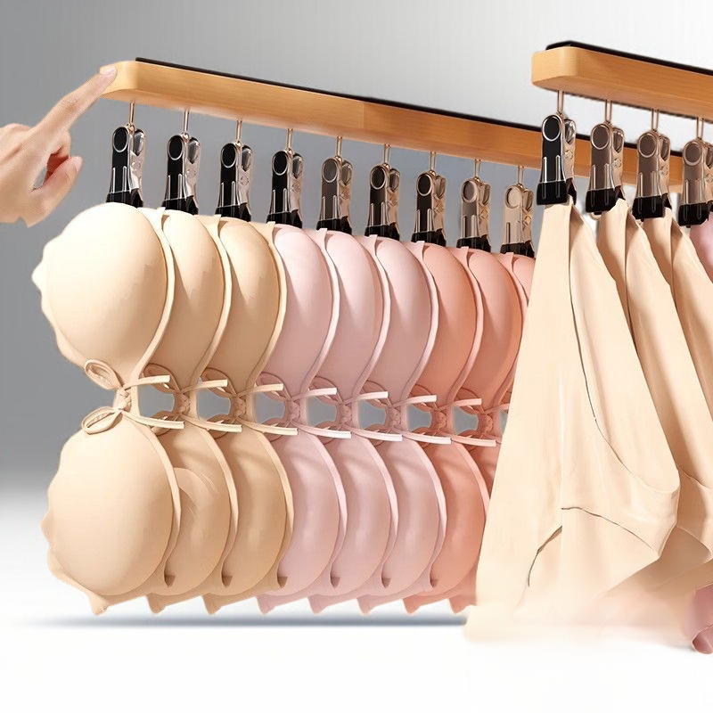 펀치 없는 실목 신축 가능한 옷걸이