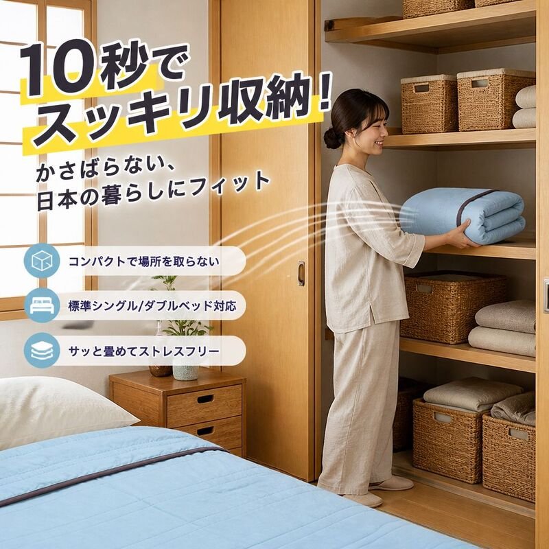 ソルジャム 60番手コットン オールシーズン対応布団