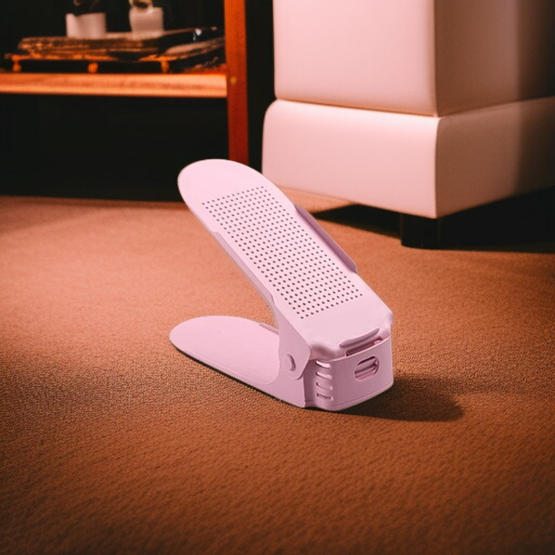 Étagère à chaussures multifonction à deux niveaux pour la maison, hauteur réglable, gain de place