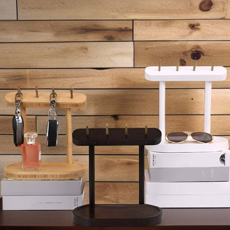 キーフック付き木製スタンドの詳細