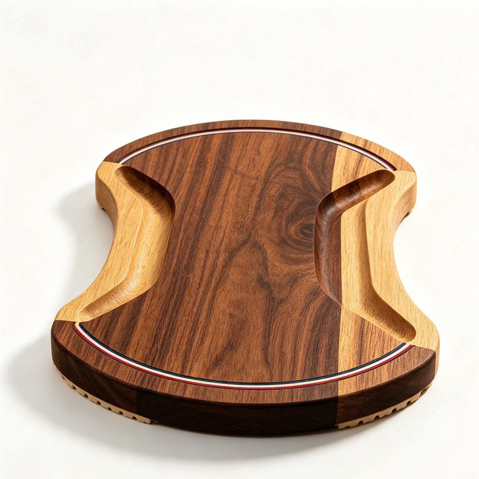 Wooden curved cutting board