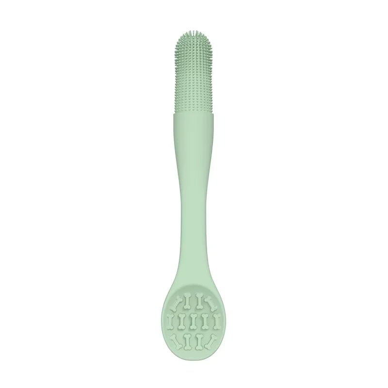 360 องศาสัตว์เลี้ยงซิลิโคนนิ้วแปรงสีฟัน