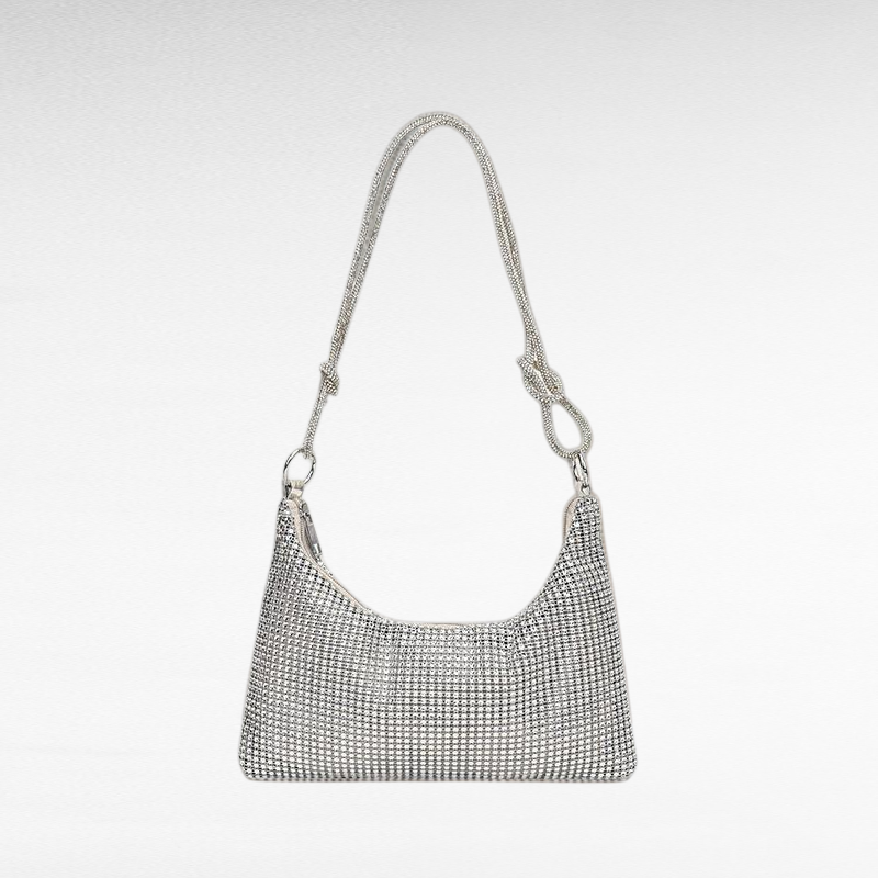 Trendy Women's Shoulder and Handbag with Rhinestones