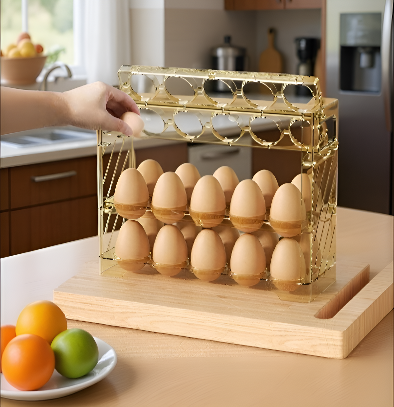 省スペース設計の卵冷蔵庫収納ボックス