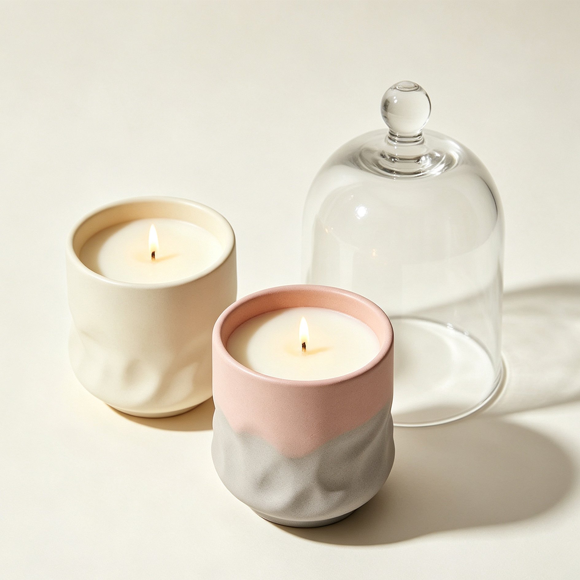 Textured Scented Candle Set