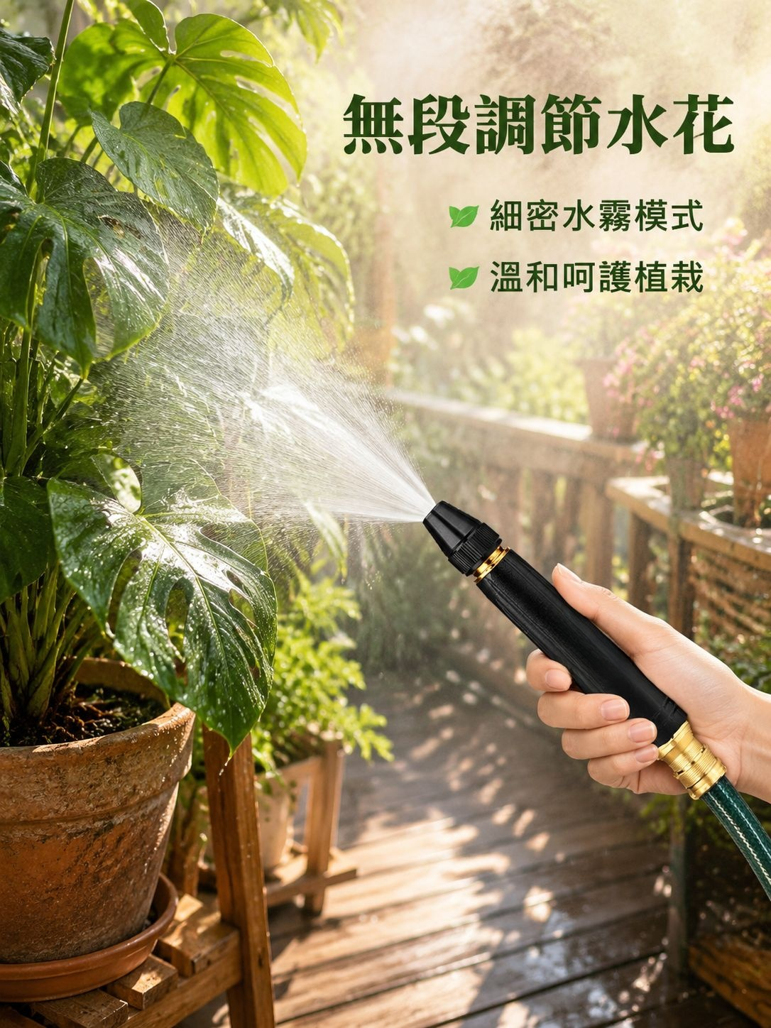 園藝洗車兩用高壓水槍 黑色銅合金材質 75g 黑鑽噴頭