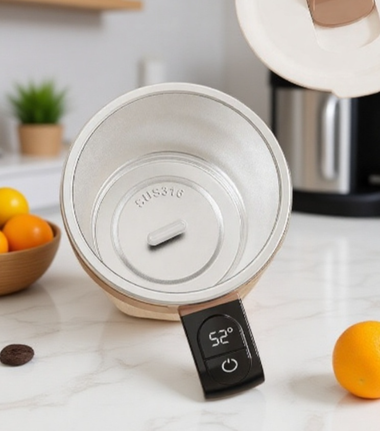 원터치 자동 스터링 컵 사용 예시