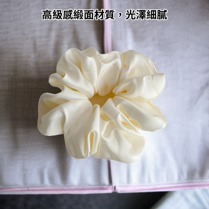 緞面純色大腸髮圈