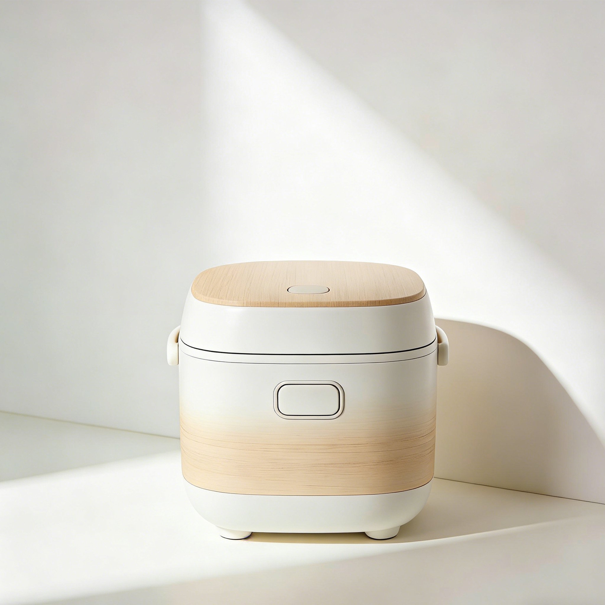 Olla arrocera inteligente cocinando arroz blanco