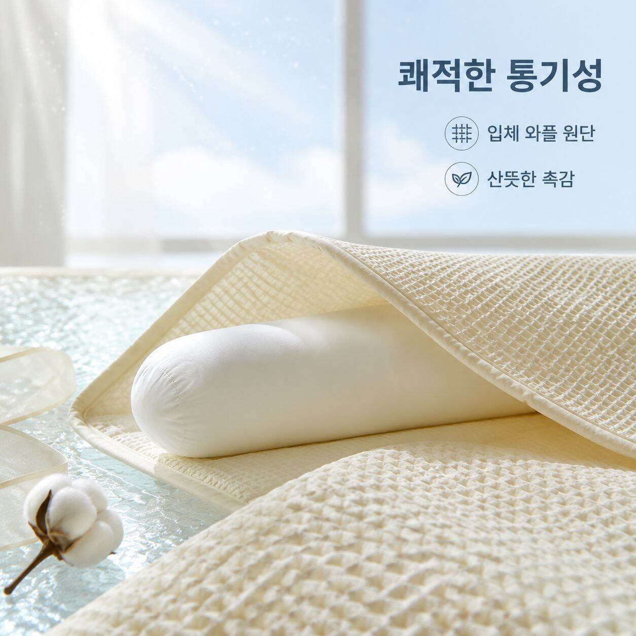 경추 전용 순면 원통형 경추 베개 쿠션 숙면 도움