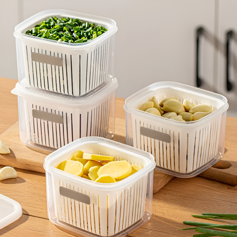Caja multifuncional de drenaje y conservación para verduras
