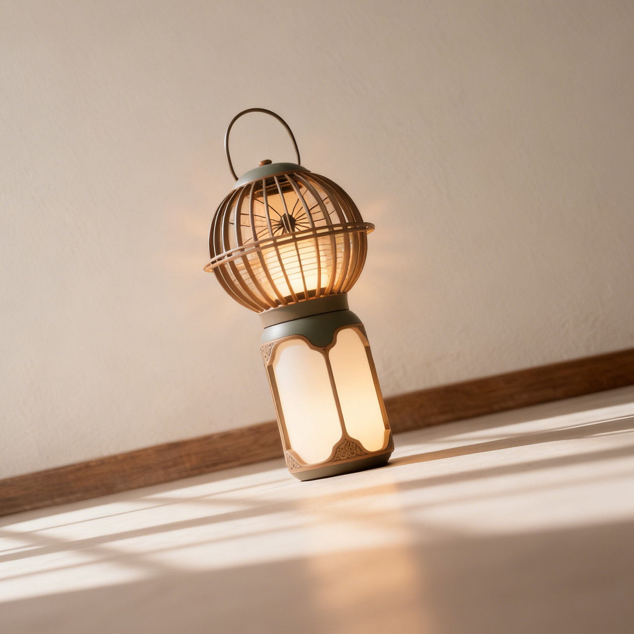 금속 새장 디자인 스탠드 조명