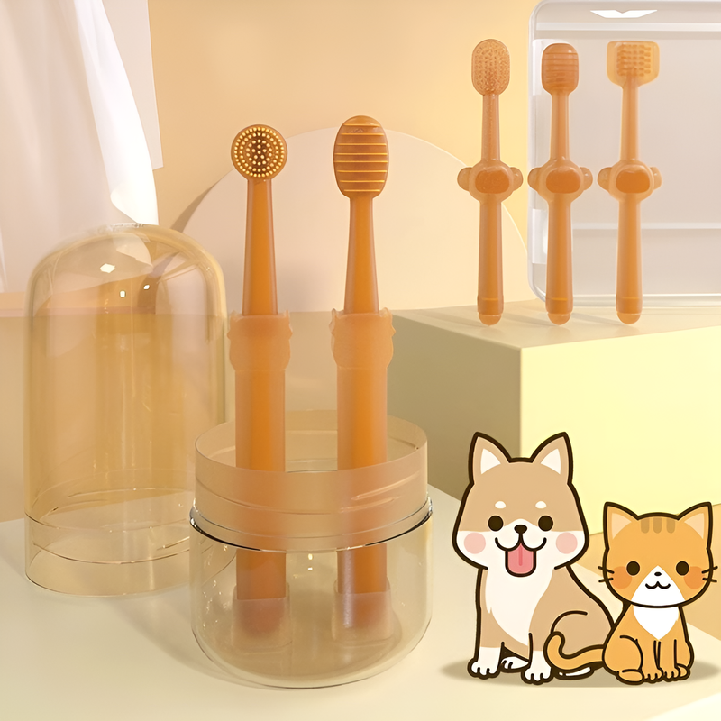 애완동물용 부드러운 실리콘 칫솔