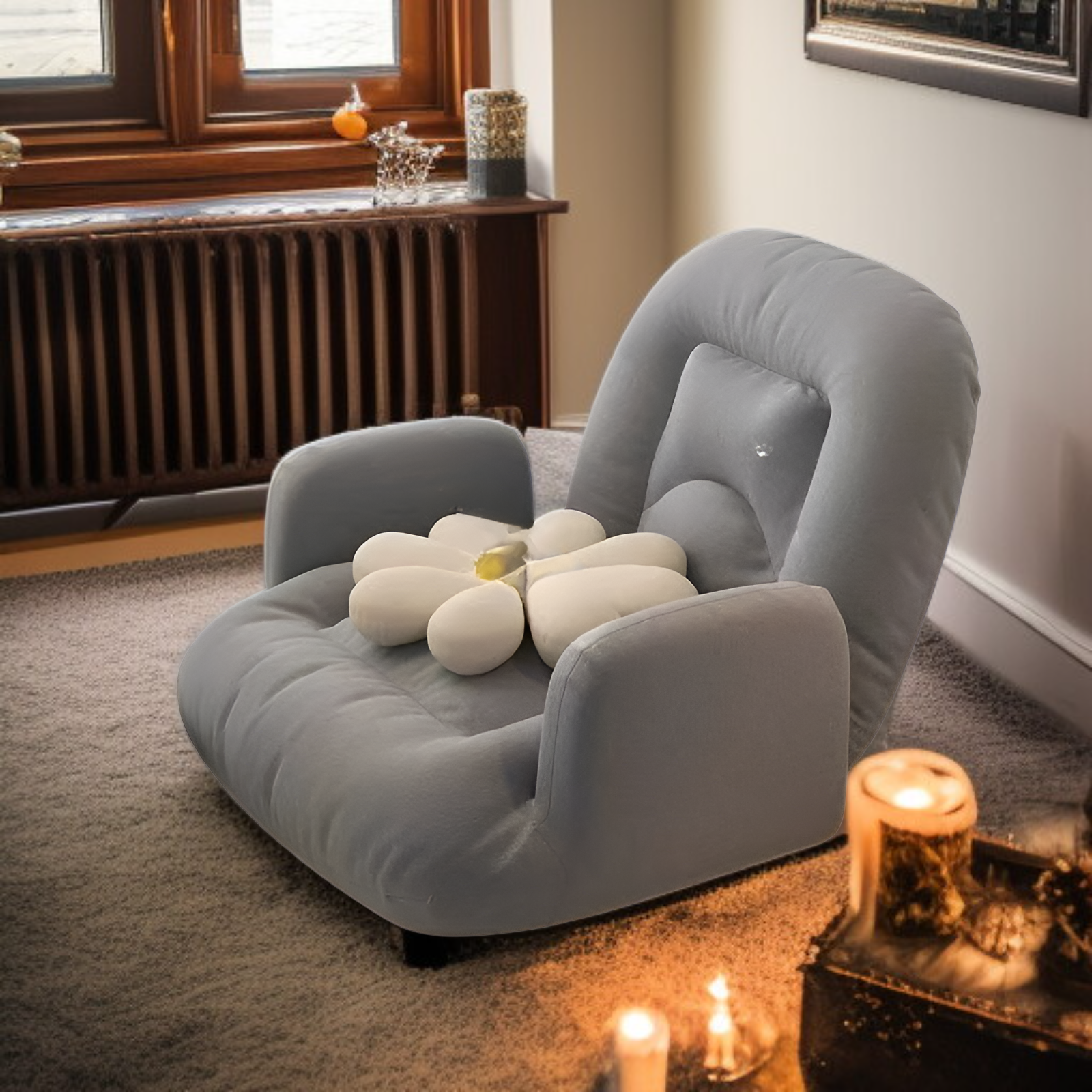 โซฟาเดี่ยวเบาะนุ่มนั่งสบาย