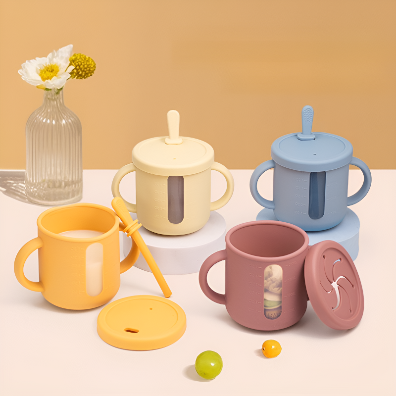 食品級透明矽膠杯便攜戶外水杯