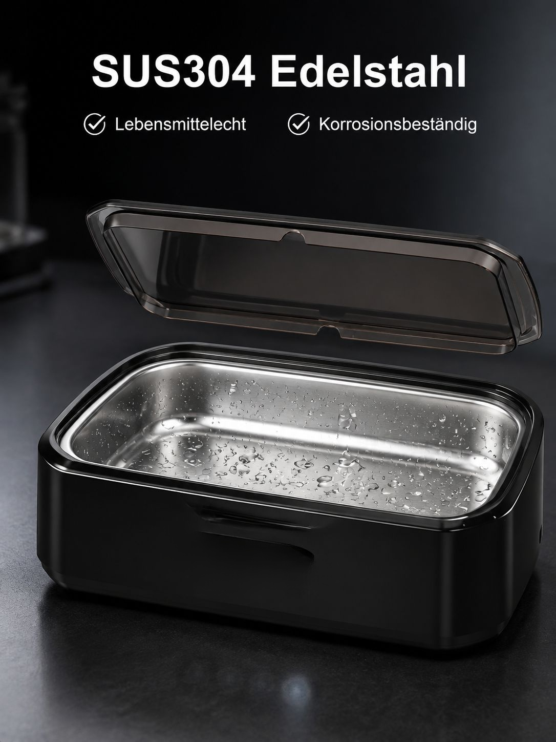 650ML Ultraschallreiniger für Brillen, Schmuck, Zahnspangen, Starke Reinigungskraft