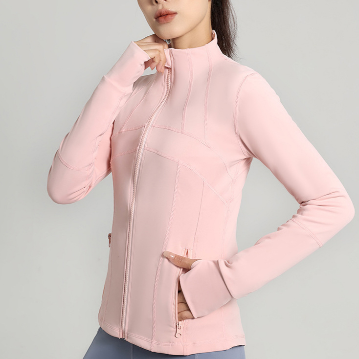 跑步修身顯瘦外套女上衣 秋冬連帽上衣運動夾克瑜伽服上衣