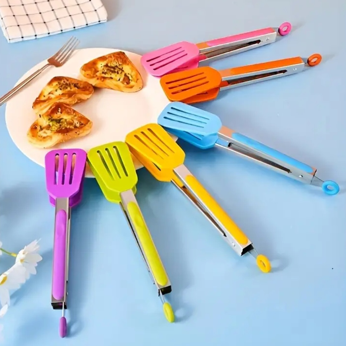 Kitchen Multifunctional Silicone Food Tongs and Turner Set