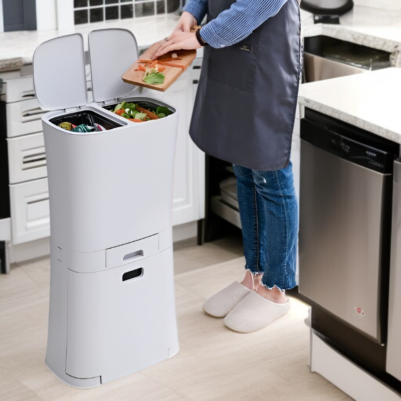 Haushalts-Mülleimer mit Trocken-Nass-Trennung