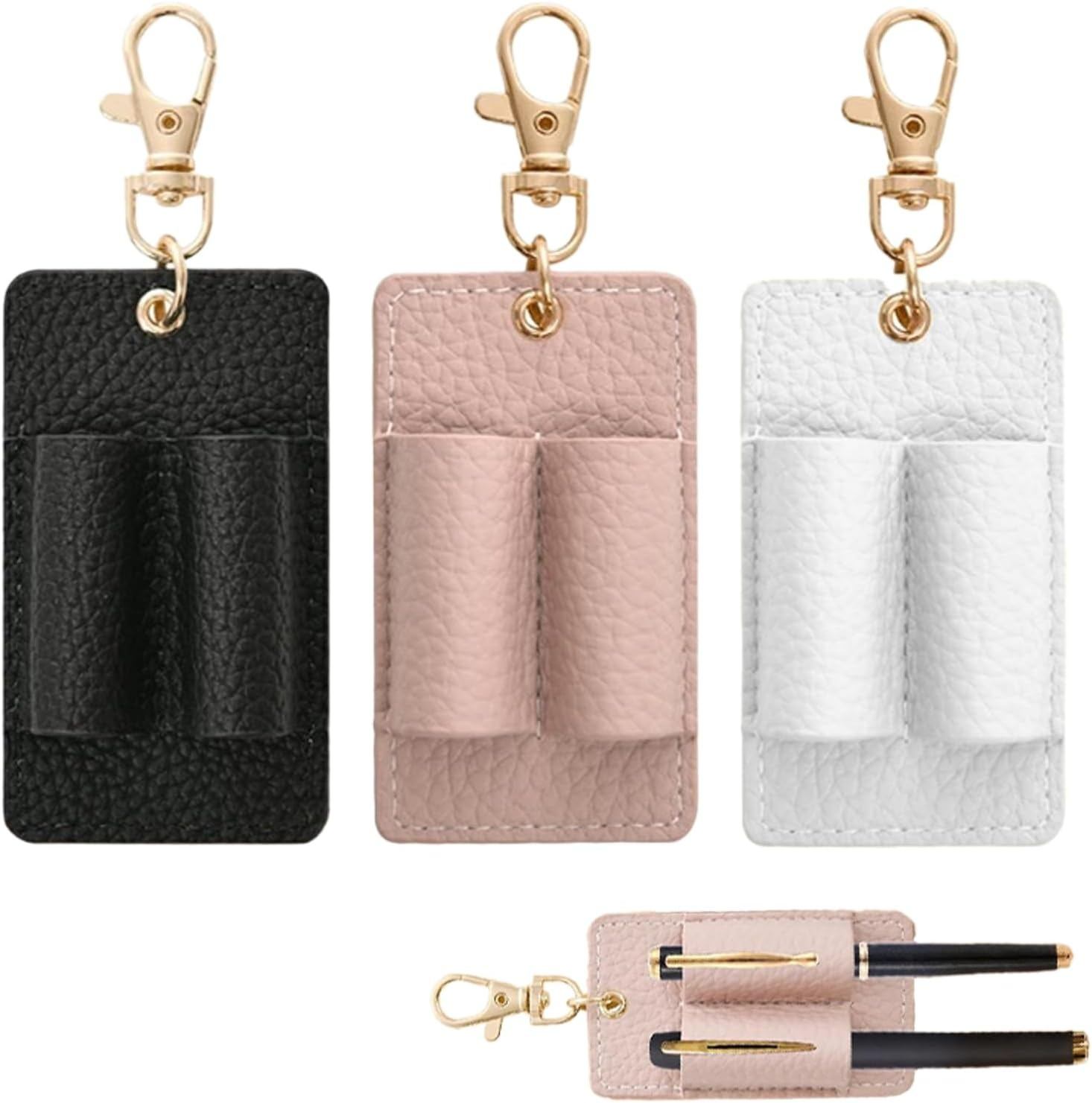 Travel Dual Groove Pen Clip Keychain, Convenient Organizer and Easy Removal