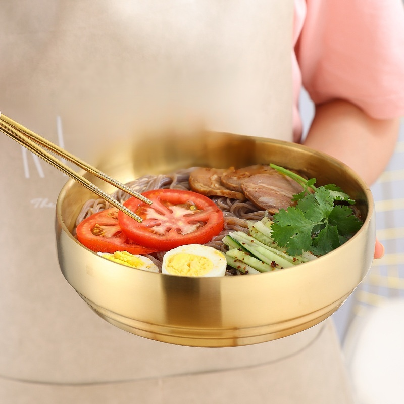 Bol à nouilles froides en acier inoxydable à double paroi